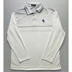 Rivelli Polo Shirt Adult 2XL XXL White Quarter Zip Performance Stretch Mens